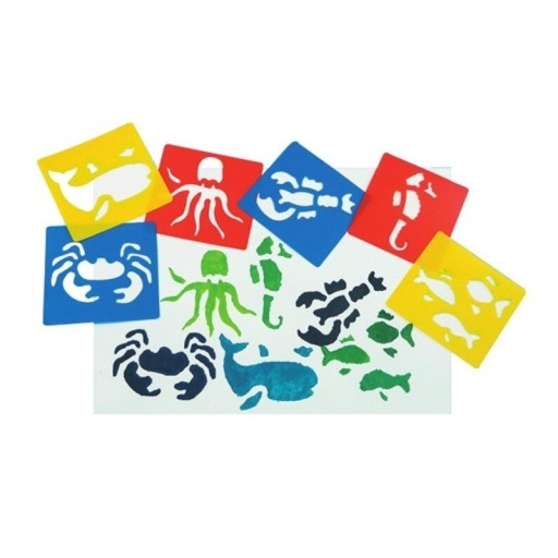 Underwater World Drawing Templates 6 pcs