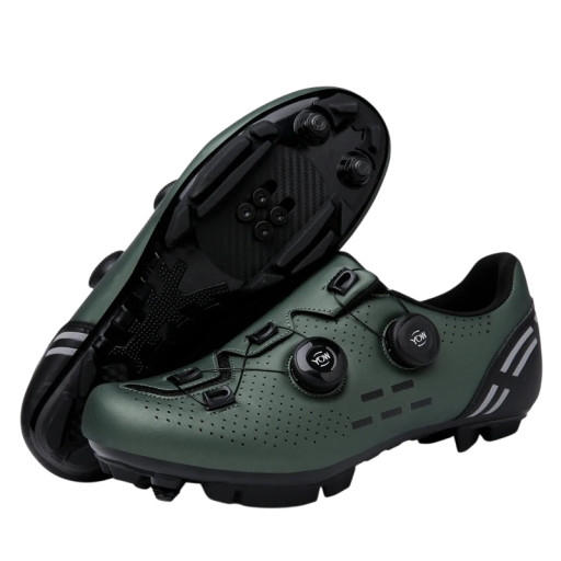 Unisex cyklistické boty s dvojitým otočným zapínáním a perforací nylon bavlna EVA pevná konstrukce pro jízdu na kole