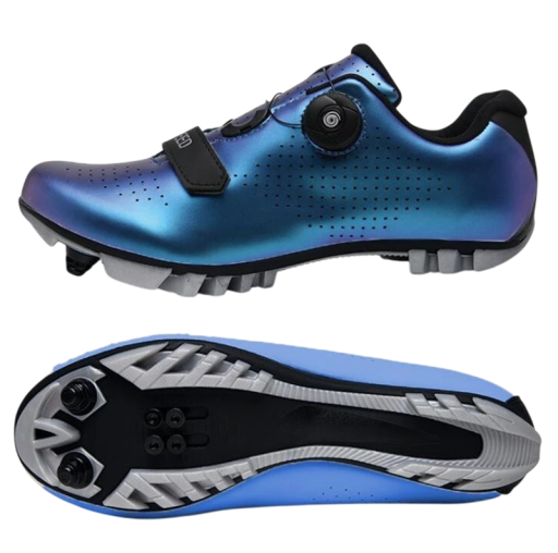 Unisex cyklistické boty s otočným zapínáním a páskem nylon PU kůže EVA bavlna pro silniční i horskou cyklistiku