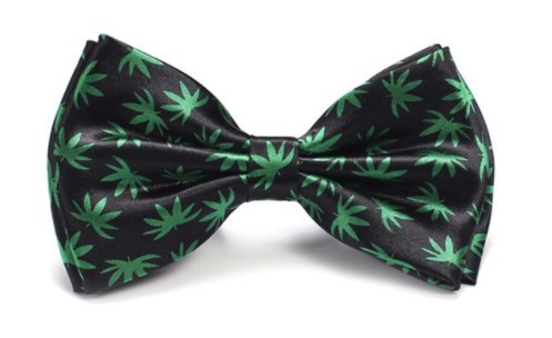 Unisex-Fliege mit Marihuana-Muster