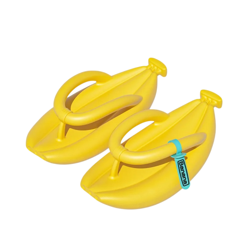 Unisex klapki w kształcie banana Żółte letnie klapki między palcami z EVA Wesoły design Miękka podeszwa Na plażę do basenu i na wakacje