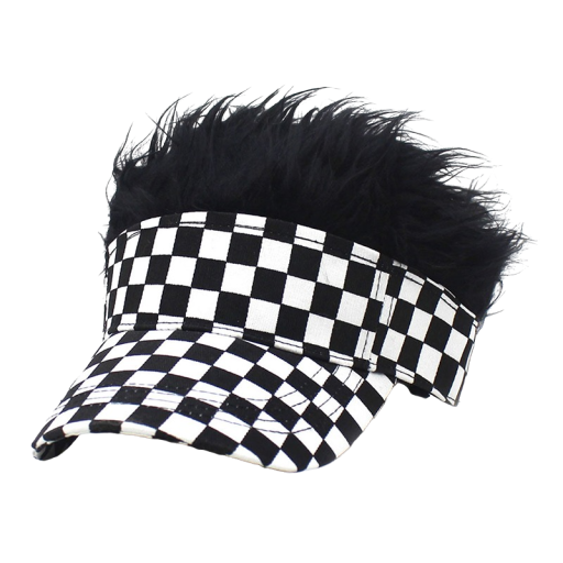 Unisex-lippis tekohiuksilla