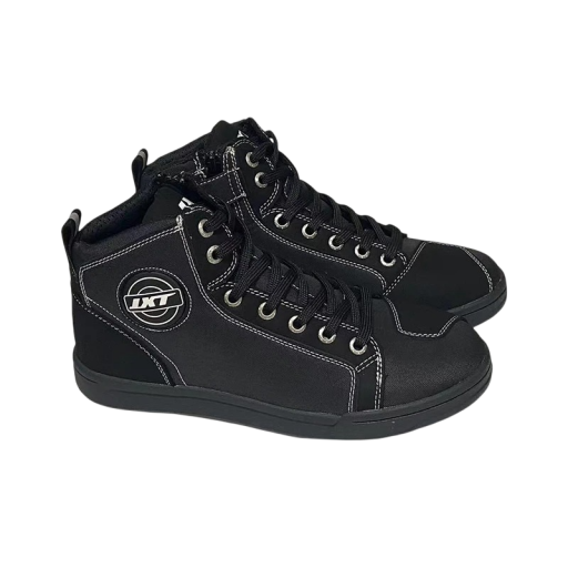 Unisex motocyklové boty ochranné černé pro jízdu na motocyklu pryž tkanina umělá kůže odolná konstrukce pro každodenní použití