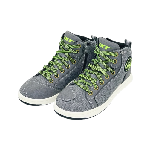 Unisex motocyklové boty ochranné šedé pro jízdu na motocyklu pryž tkanina umělá kůže pevná konstrukce pro každodenní použití