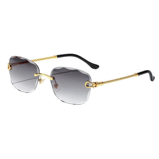 Unisex Sonnenbrille ohne Rahmen mit Gradient-Gläsern UV400 Breite 142 mm und Bügeln 150 mm Metallrahmen aus Legierung Für Reisen und in die Stadt