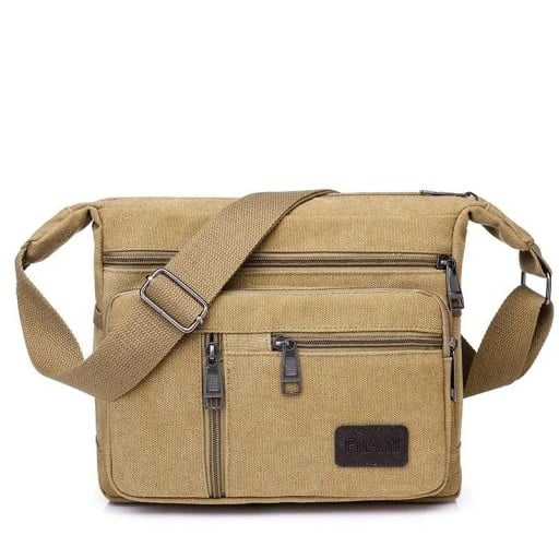 Unisex τσάντα ώμου από καμβά 31×11×24 εκ. Χαλαρός σακίδιο και τσάντα crossbody Ανδρική γυναικεία ταξιδιωτική τσάντα Πορτοφόλι για την πόλη