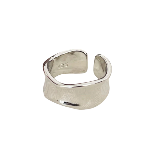 Unisex zilveren ring 925 sterling zilver Verstelbare maat Elegante design voor dagelijks gebruik Uniek cadeau voor elke gelegenheid