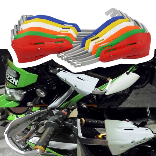 Universal Hand Guards for Motorcycle Handlebars 22–28 mm Colourful Solid Shields with Metal Reinforcement Wind and Impact Protection