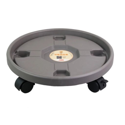 Universal Plant Pot Tray on Wheels 27–30 cm Plastic Rolling Plant Stand with Locking Swivel Castors High Load Capacity