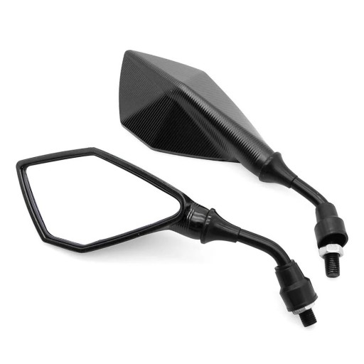 Universale motorcykel bakspejle 2 stk. 10 mm gevind ABS konstruktion Bredde 23 cm Justerbar vinkel Velegnet til scootere og motorcykler