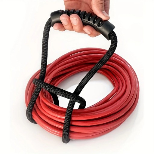 Universel opbevaringsholder med håndtag Total længde 56 cm Organisator til slanger, kabler og reb Holder til hjemmet eller garagen