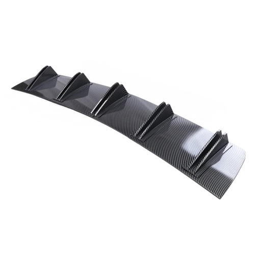 Universele achterbumper diffuser dubbele vleugel 81,5 x 16,5 x 5,5 cm ABS carbonlook beschermstrip voor auto aanpassing