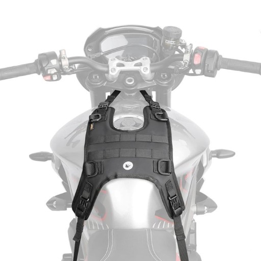 Universele montagebasis voor motorfiets tas op tank en zadelriemen 79 cm en 85 cm zwart bevestiging voor tassen