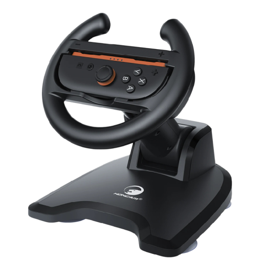 Universelt stativ til racerkontrol med sugekopbund 17×19×19,5 cm justerbart sort til Switch og Switch2 Joy-Con