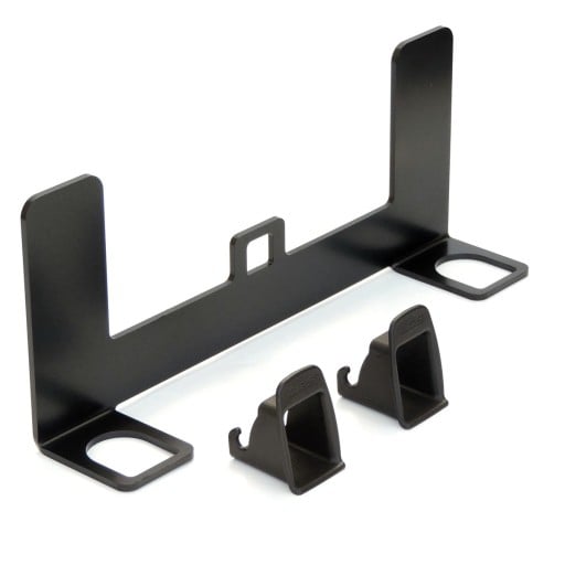 Univerzális acél ISOFIX konzol gyermeküléshez fúrás és hegesztés nélkül 28 cm távolság acél fekete 33,2 x 13,8 x 6,8 cm