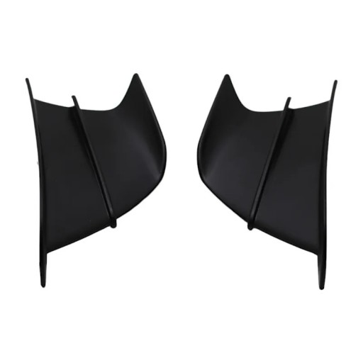 Univerzální aerodynamická křidélka pro motocykl ABS spoiler 175x100 mm samolepicí design matná černá