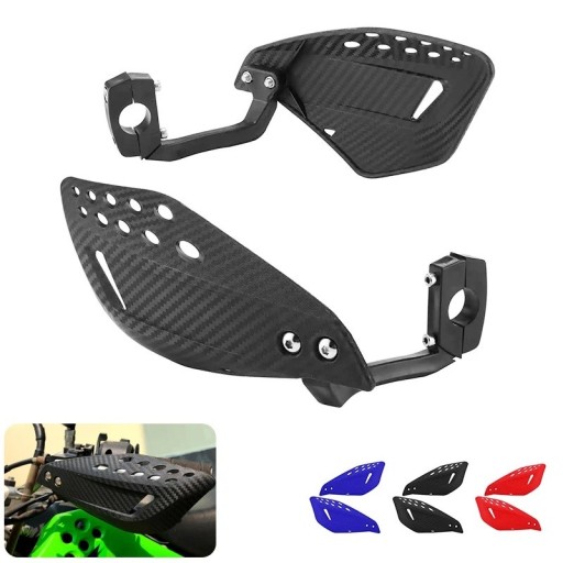 Univerzální karbonové chrániče rukou 22 mm Motocross Enduro ATV Dirt Bike Ochranné kryty řídítek proti větru a dešti s ventilací