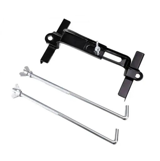 Univerzálny držiak autobatérie z pevného železa s montážnymi skrutkami nastaviteľný držiak batérie 230×135×195 mm príslušenstvo pre autá a nákladné vozidlá