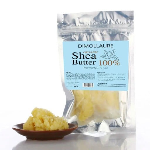 Unt de shea organic nerafinat 50 g unt pur pentru hidratarea, hrănirea și refacerea elasticității pielii