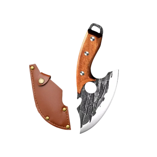 Urbeningskniv i rostfritt stål 192x125x72 mm Köttyxa Professionell slaktkniv för matlagning och skärning av frukt och grönsaker