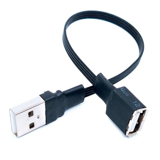 USB 2.0 M/F fladt forlængerkabel