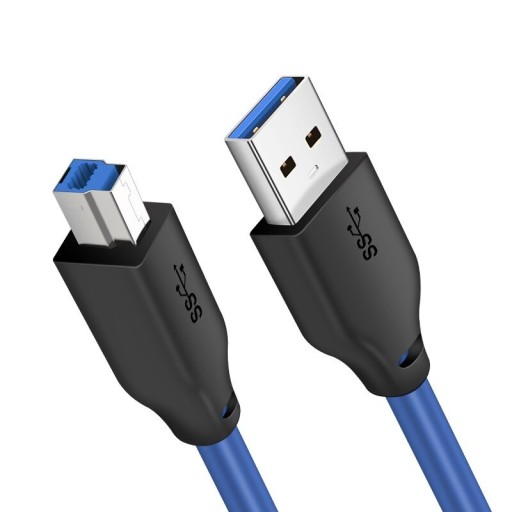 USB 3.0 till USB-B anslutningskabel för M/M-skrivare