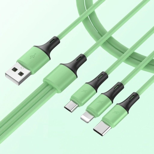 USB-auf-Micro-USB-/USB-C-/Lightning-Ladekabel 1,2 m