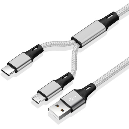 USB-auf-USB-C-/Micro-USB-Ladekabel