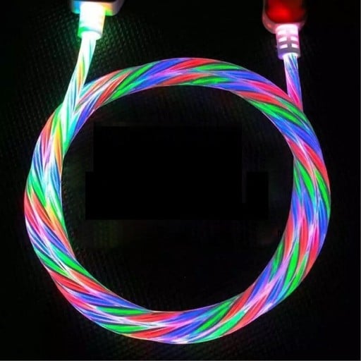 USB-C / Micro USB / Lightning-latauskaapeli valaistulla lampulla