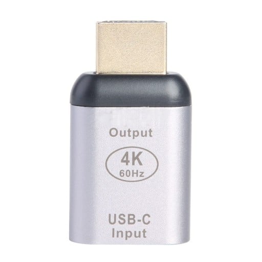 USB-C-naaras HDMI-uros -sovitin suoraan liitettäväksi näyttöön tai televisioon Tarkkuus jopa 4K 60 Hz Alumiinirunko 4,5 x 2,4 x 1 cm