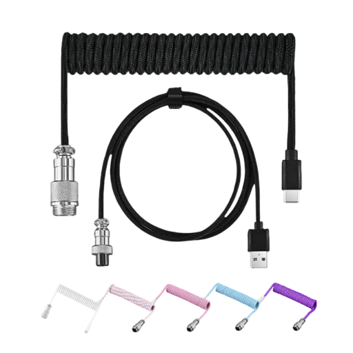 USB-C - USB-A kaapeli 3m aviator-liittimellä mekaanisille näppäimistöille Irrotettava muotoilu Kestävä punottu johto