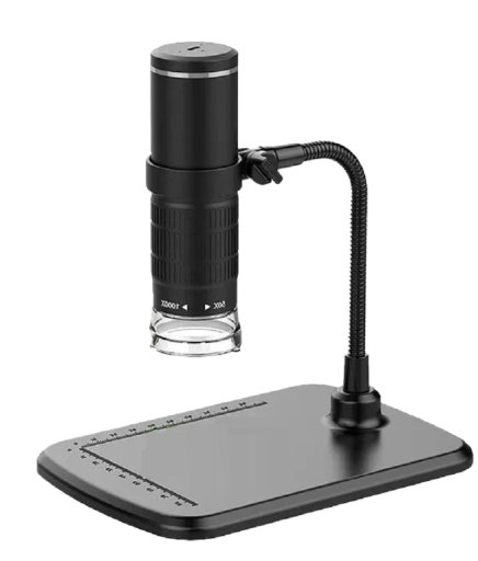 USB-Digital-Funkmikroskop mit Stativ 50-1000x, WLAN, 1080p, 8 LEDs