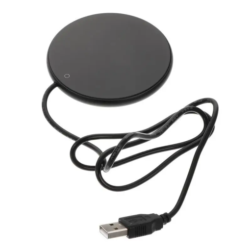 USB doštička na ohrievanie hrnčekov 10 x 0,7 cm Elektrický ohrievač nápojov Podložka pod hrnček Udržanie teploty Káva Čaj Kancelária Domácnosť
