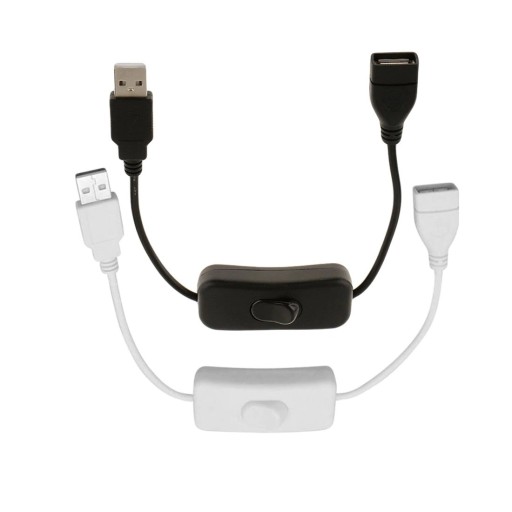 USB F/M forlængerkabel med afbryder 28 cm