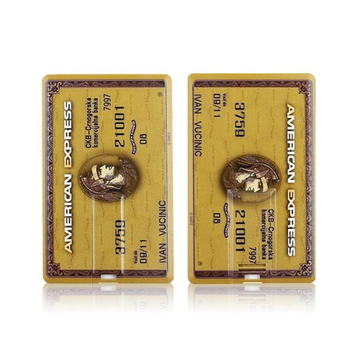 USB-flashdrev formet som kreditkort