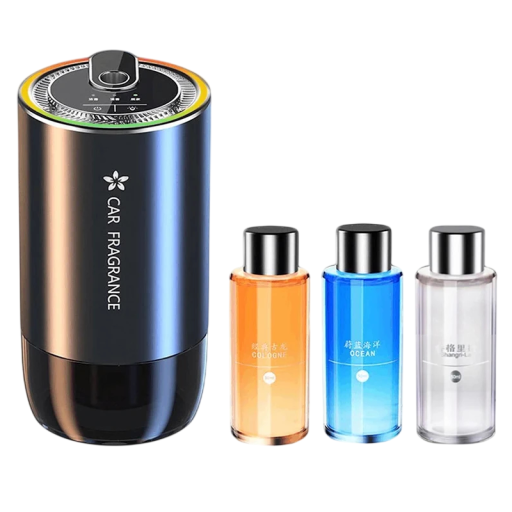 USB illatosító diffúzor autóba 1000 mAh újratölthető aroma készülék 50 ml LED világítás jármű belső teréhez vezeték nélküli légfrissítő
