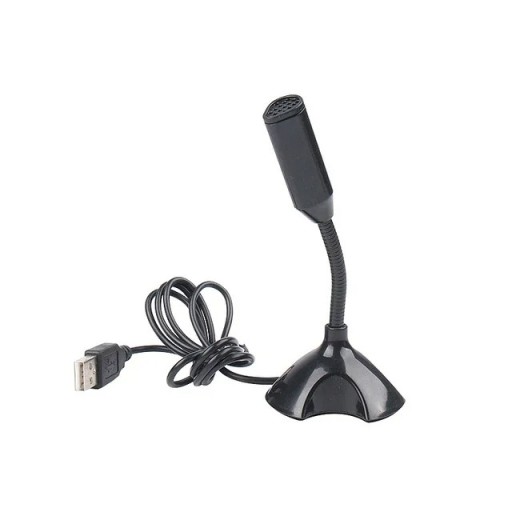 USB kondenzátoros asztali mikrofon állítható állvánnyal PC-hez és laptophoz, zajszűrővel és automatikus felismeréssel, telepítés nélkül