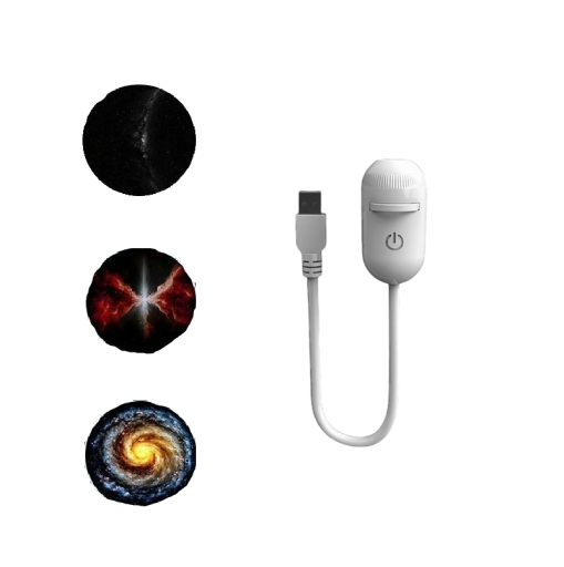 USB LED csillagos ég projektor 3 cserélhető tárcsával, galaxis, köd, angyalszárny, fehér, éjszakai fény autóba és szobába