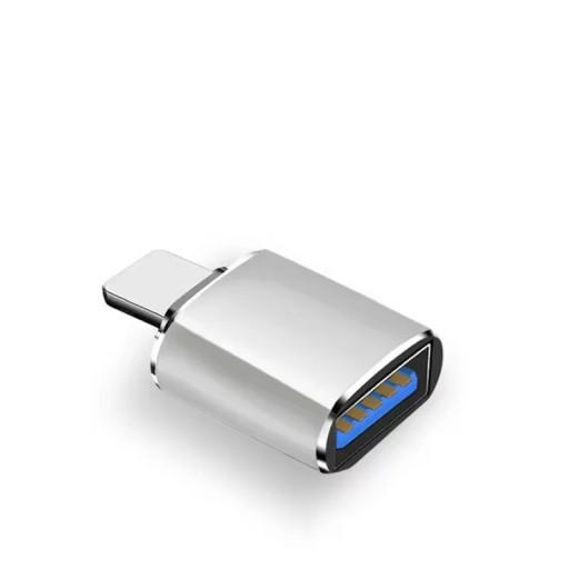 USB naar Lightning-adapter Zwarte converter voor Apple-apparaten Verbindt iPhone met USB A-poort Gegevensoverdracht 480 Mbps