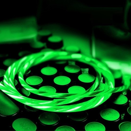 USB naar USB-C / Micro USB / Lightning-oplaadkabel met verlichting