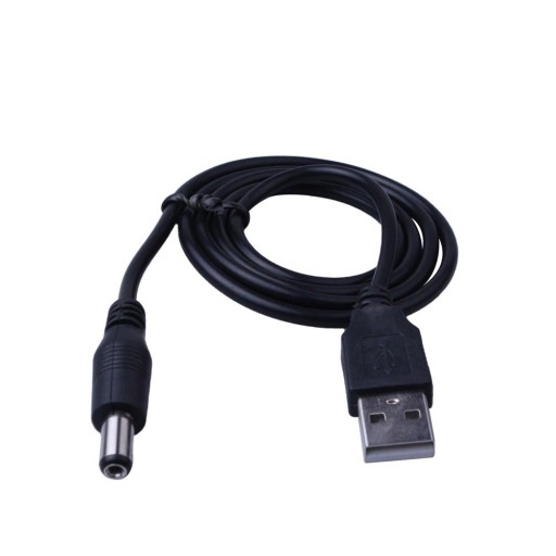 USB til 5V DC strømkabel 5,5 x 2,1 mm 80 cm
