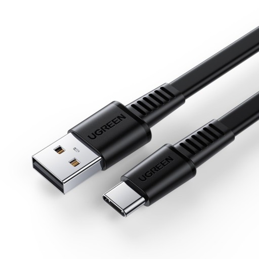 USB till USB-C platt datakabel