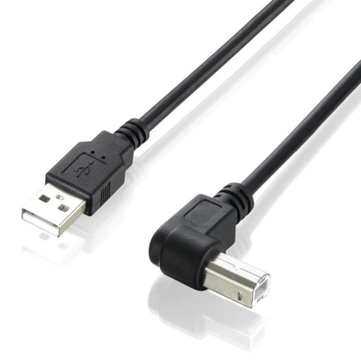USB-USB-B-kulmaliitäntäkaapeli M/M-tulostimille