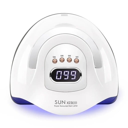 UV LED kynsilamppu 81 LED-diodia kosketusvapaalla sensorilla ja LED-näytöllä 4 ajastintilaa ABS-muovia Valkoinen Geelikynsiin ja manikyyriin