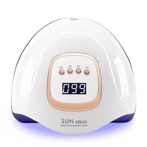 UV LED lampa na nehty 81 LED diod se senzorem pohybu a digitálním displejem 4 přednastavené časy ABS plast Bílá Na gel lak i modeláž