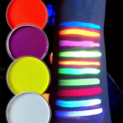 UV-lysende krops- og ansigtsmaling Professionel UV-maling 30 g Langtidsholdbar effekt Halloween-makeup