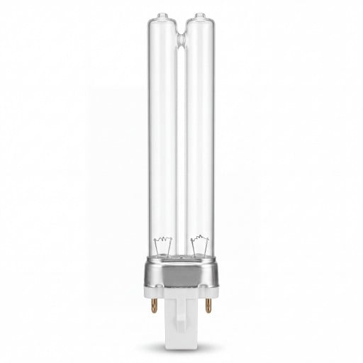 UVC lampa 13 W 60 V Dvojitá trubica 185 mm Číre sklo a biela pätica so dvoma kolíkmi Studená biela 5500–7000 K Do zariadenia s objímkou G23
