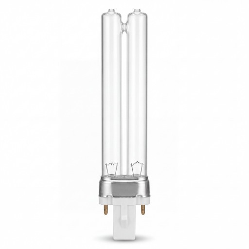UVC lámpa 13 W 60 V Kétcsöves 185 mm Átlátszó üveg és fehér foglalat két tűvel Hideg fehér 5500–7000 K G23 foglalatú készülékhez