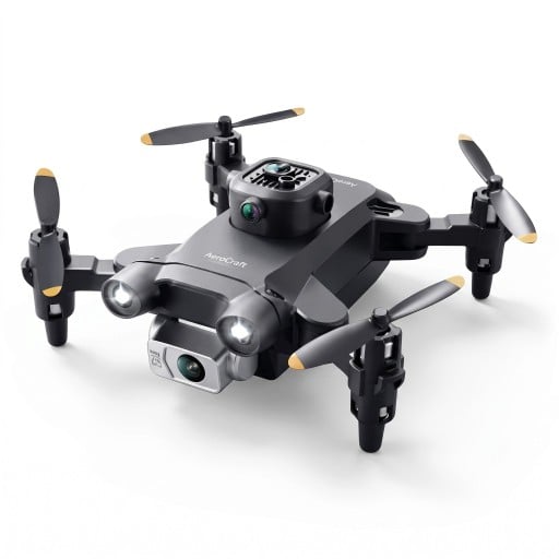 V30 Foldable Mini Drone with Dual 4K HD Camera and WiFi FPV 12 x 10.5 x 4 cm Controller with Storage Space and Phone Holder for Photography
