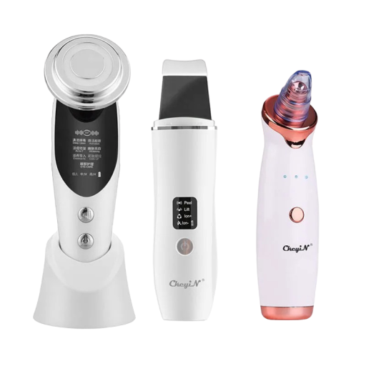 Vacuum Pore Cleaner, LED Skin Treatment Device and Ultrasonic Skin Cleaner